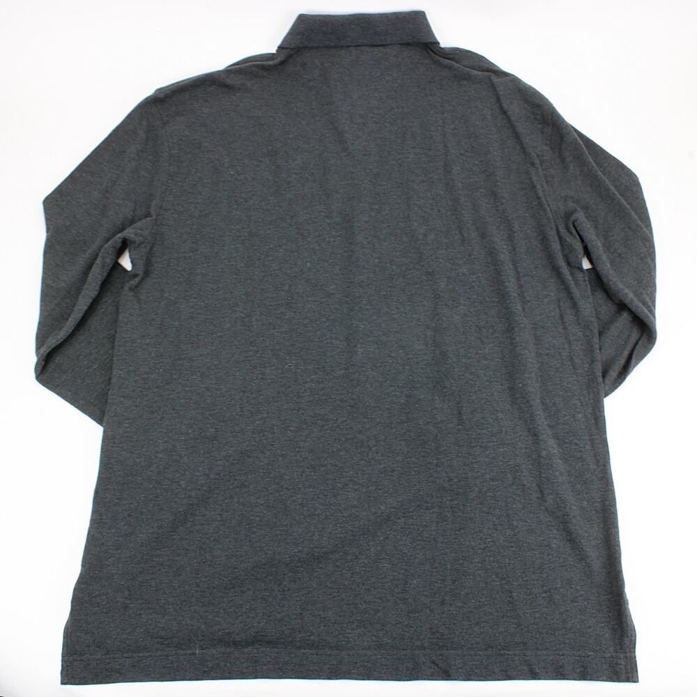 Tommy Hilfiger Mens Regular Fit Long Sleeve Polo Shirt Gray 2XL Button - Picture 6 of 7